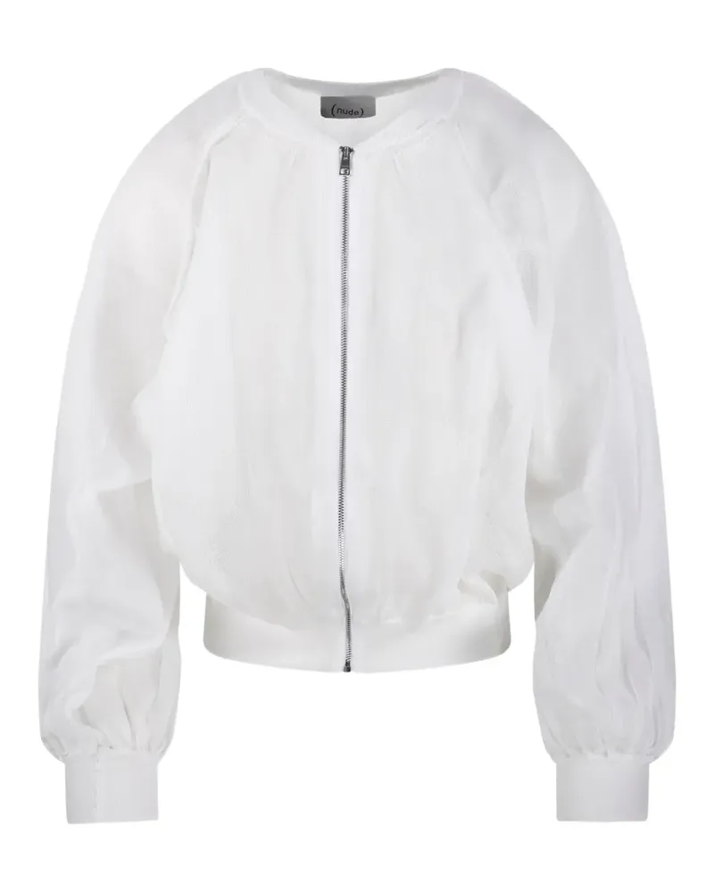NUDE zip-up bomber jacket - Weiß Weiß