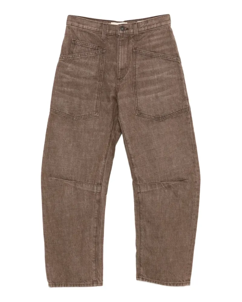 Nili Lotan Shon curved-leg jeans - Braun Braun