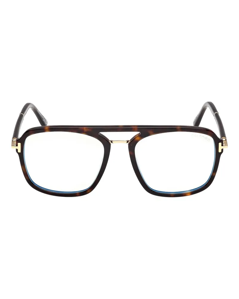 Tom Ford Brille mit eckigem Gestell - Braun Braun