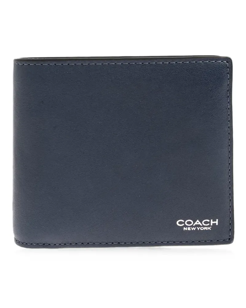 Coach logo-print leather wallet - Blau Blau