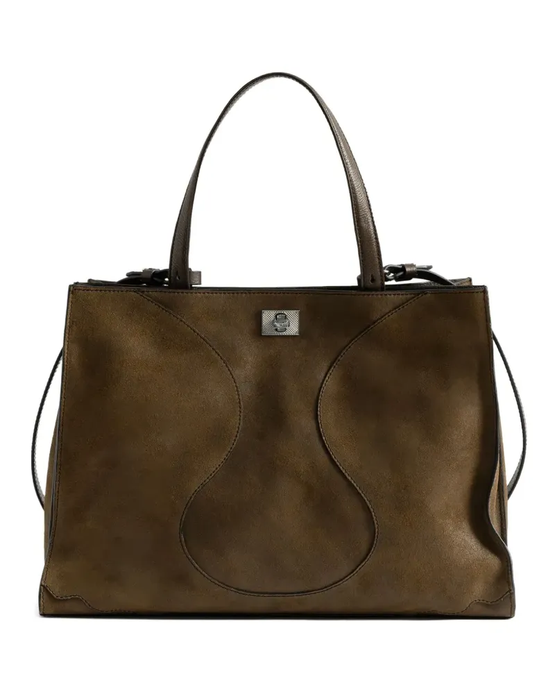 Zadig & Voltaire Wildleder-Tote Bag mit abgerundetem Detail - Braun Braun