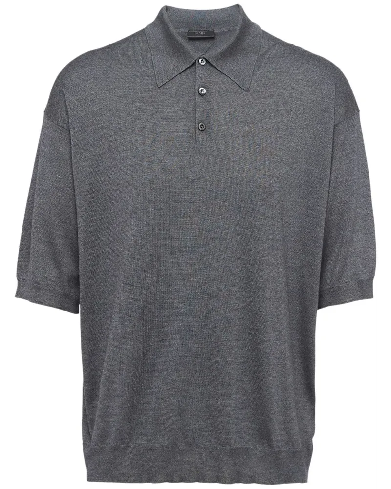 Prada Poloshirt aus Seide - Grau Grau