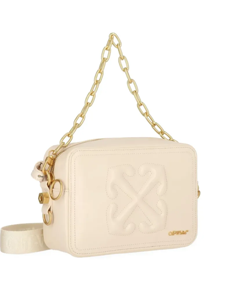 OFF-WHITE Arrows-motif chain-link clutch bag - Nude Nude