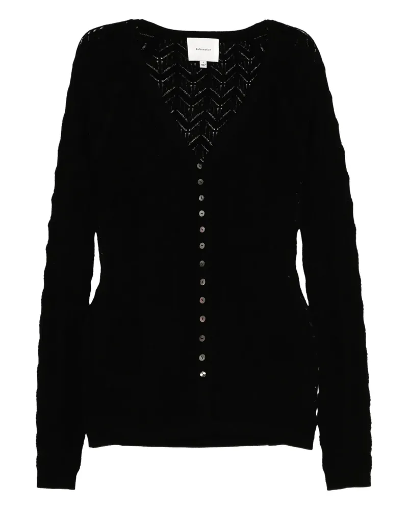Reformation Sutton Cardigan - Schwarz Schwarz