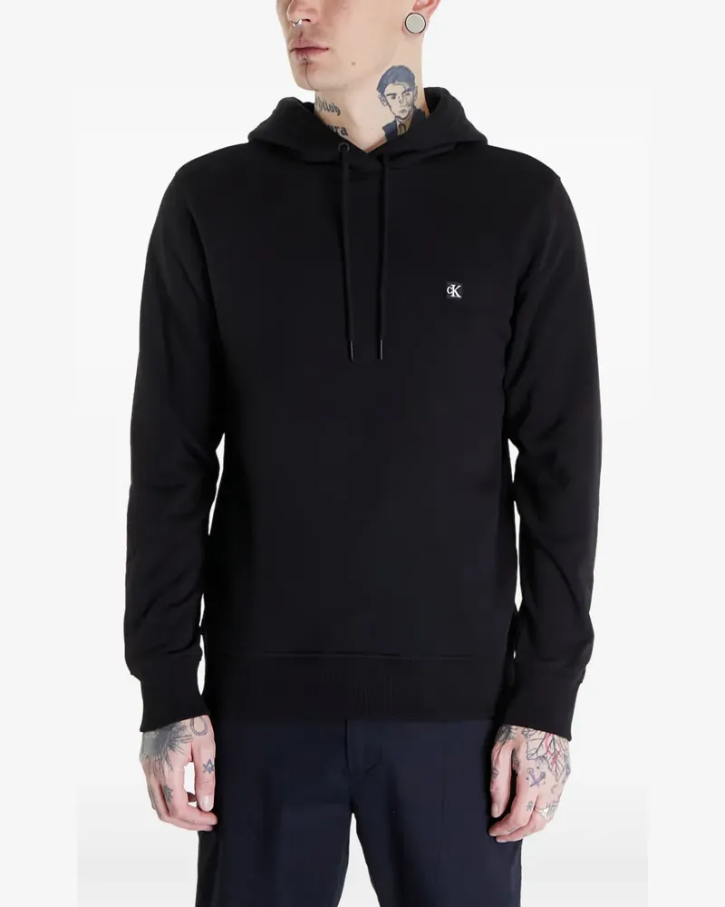 Calvin Klein Hoodie mit Logo-Patch - Schwarz Schwarz