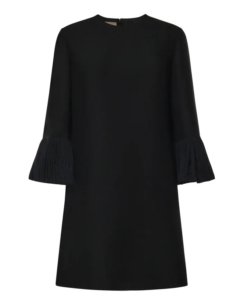 Valentino Garavani pleated-cuff shift mini dress - Schwarz Schwarz