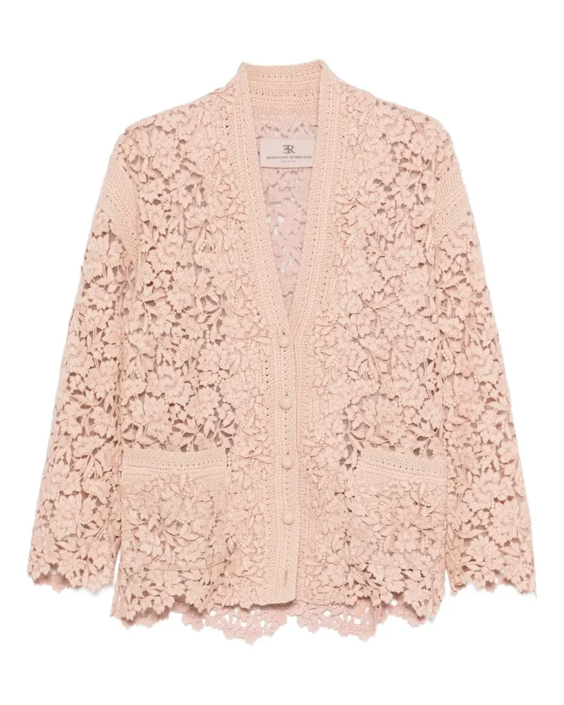 Ermanno Scervino Cardigan aus floraler Spitze - Rosa Rosa
