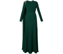 Langärmeliges Abendkleid - Grün