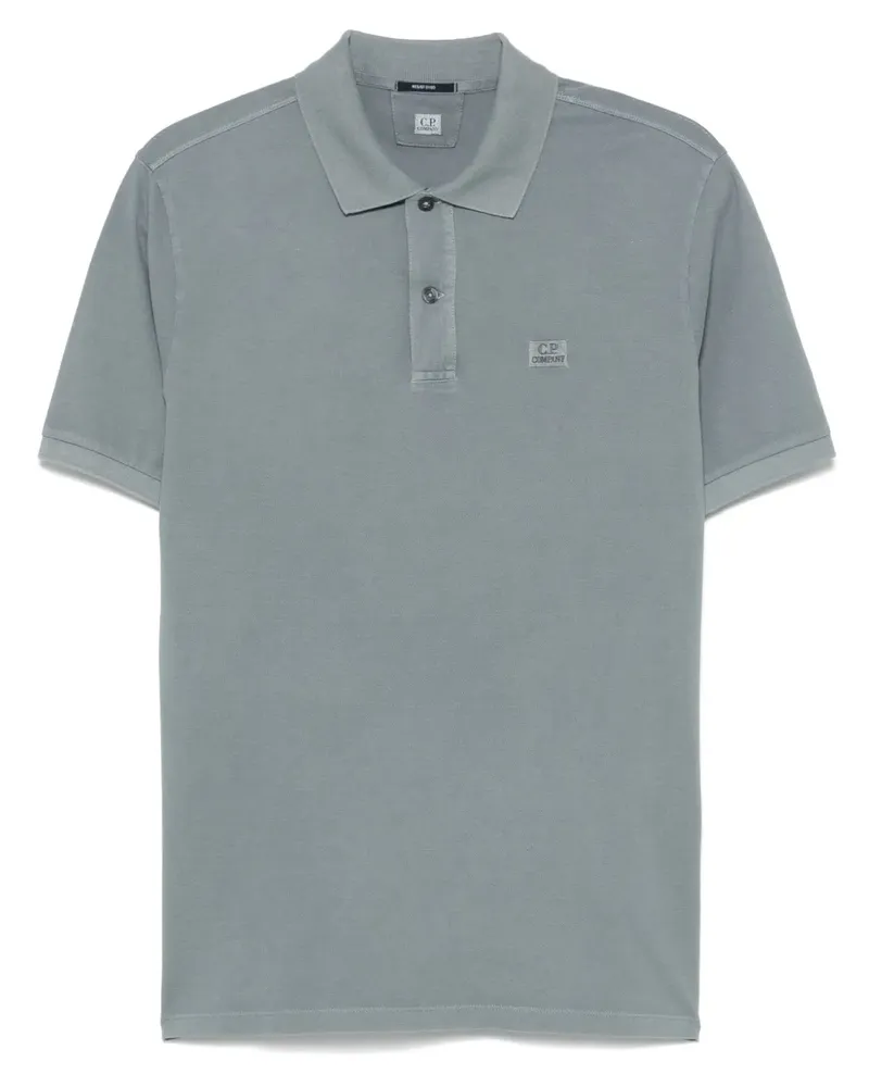 C.P. Company Poloshirt mit Logo-Stickerei - Grau Grau