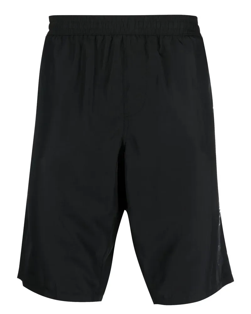 Balmain Badeshorts mit Logo-Print - Schwarz Schwarz
