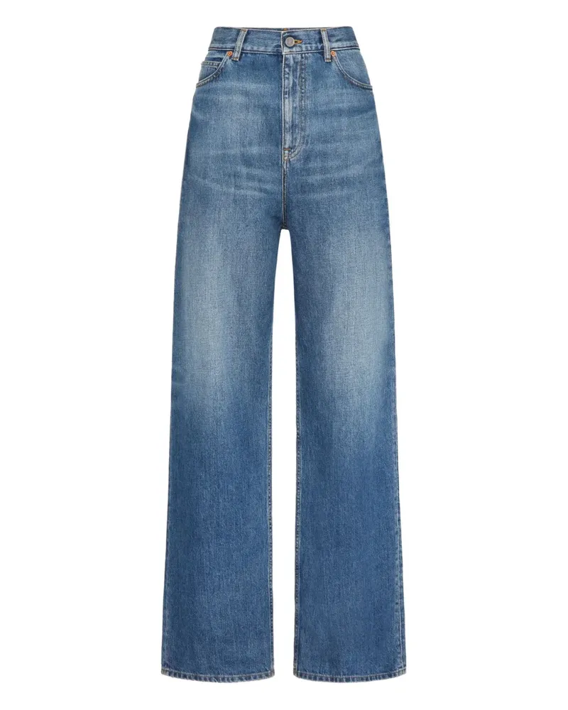 Valentino Garavani Jeans mit weitem Bein - Blau Blau