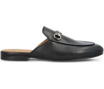 Princetown Mules aus Leder - Schwarz