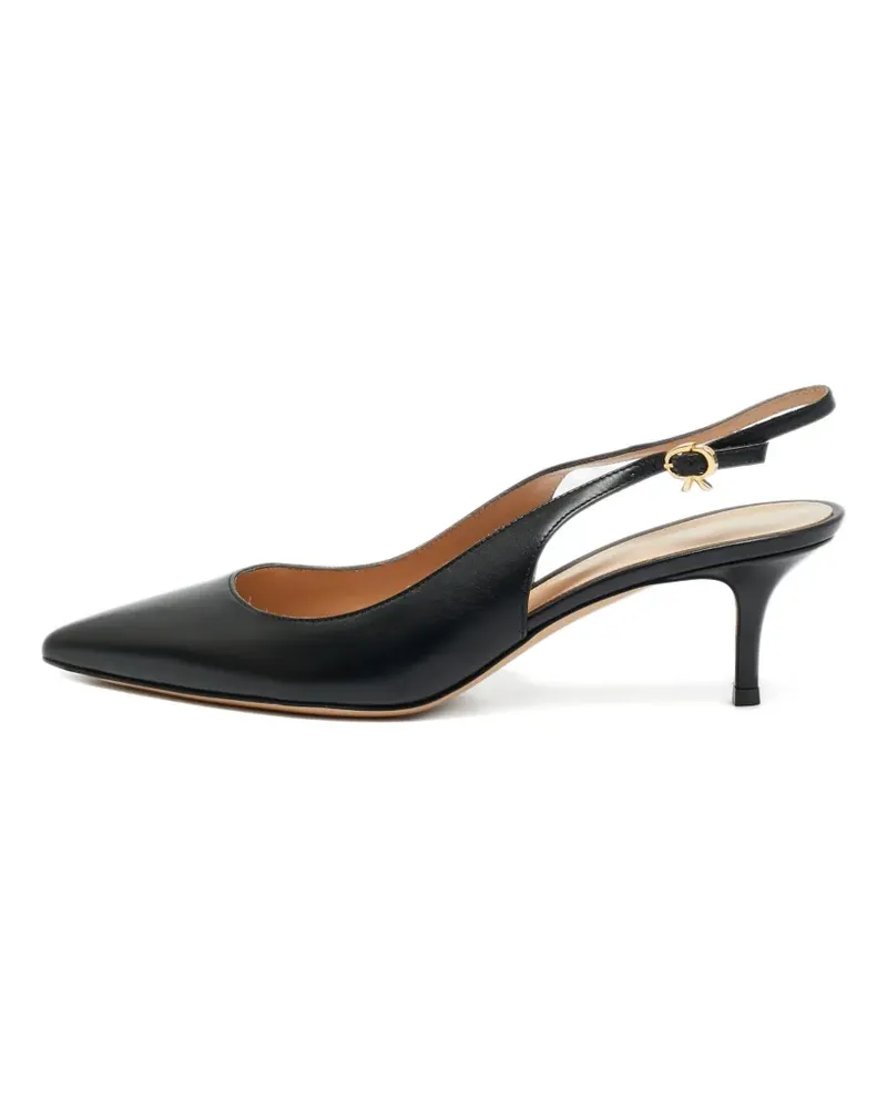 Gianvito Rossi 105mm ribbon leather pumps - Schwarz Schwarz