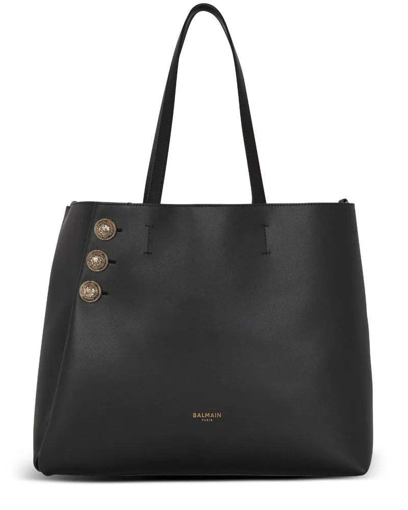 Balmain Emblème Schultertasche - Schwarz Schwarz