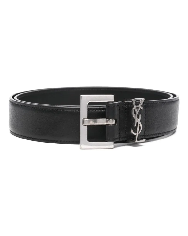 Saint Laurent Cassandre Gürtel - Schwarz Schwarz