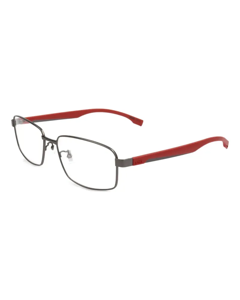 HUGO BOSS Brille mit eckigem Gestell - Grau Grau