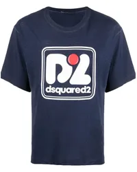 Dsquared2 T-Shirt mit Logo-Print Blau