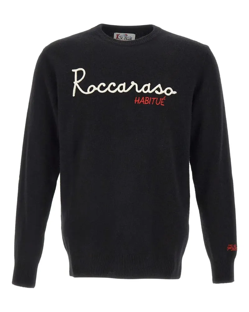 MC2 Saint Barth logo-embroidery crew-neck sweater - Schwarz Schwarz