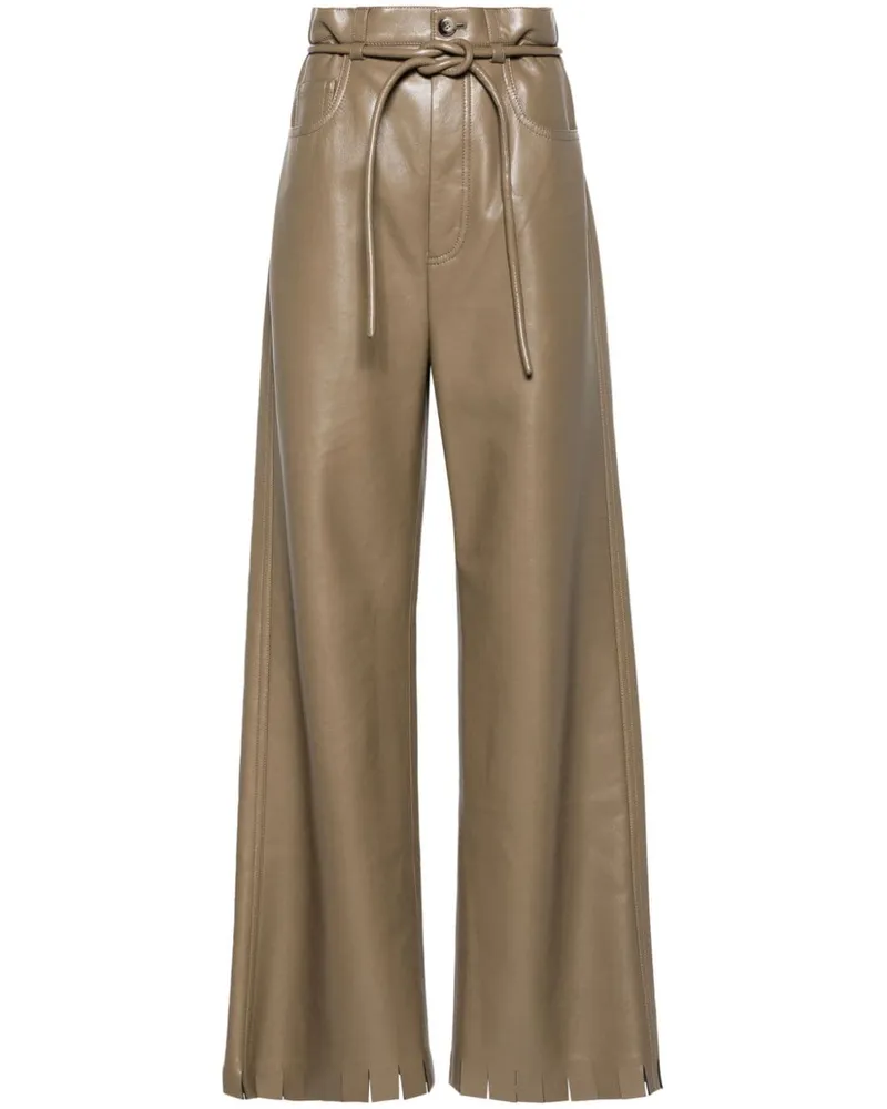 Nanushka Hose mit hohem Bund - Grün Grün