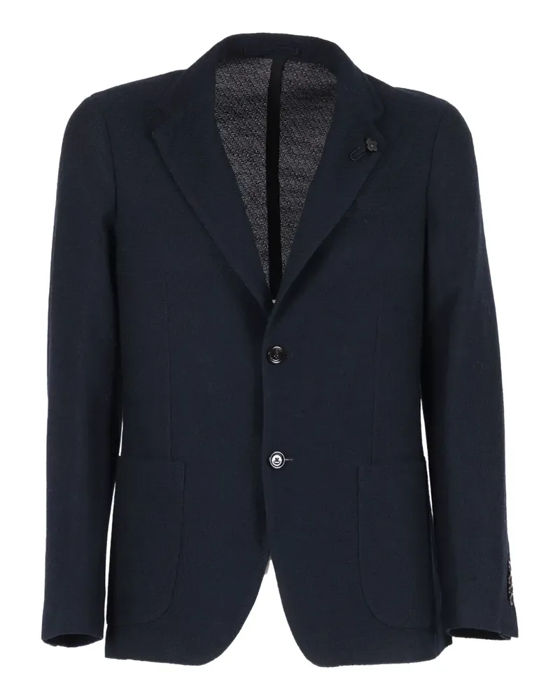LARDINI Jacke mit Blumennadel - Blau Blau