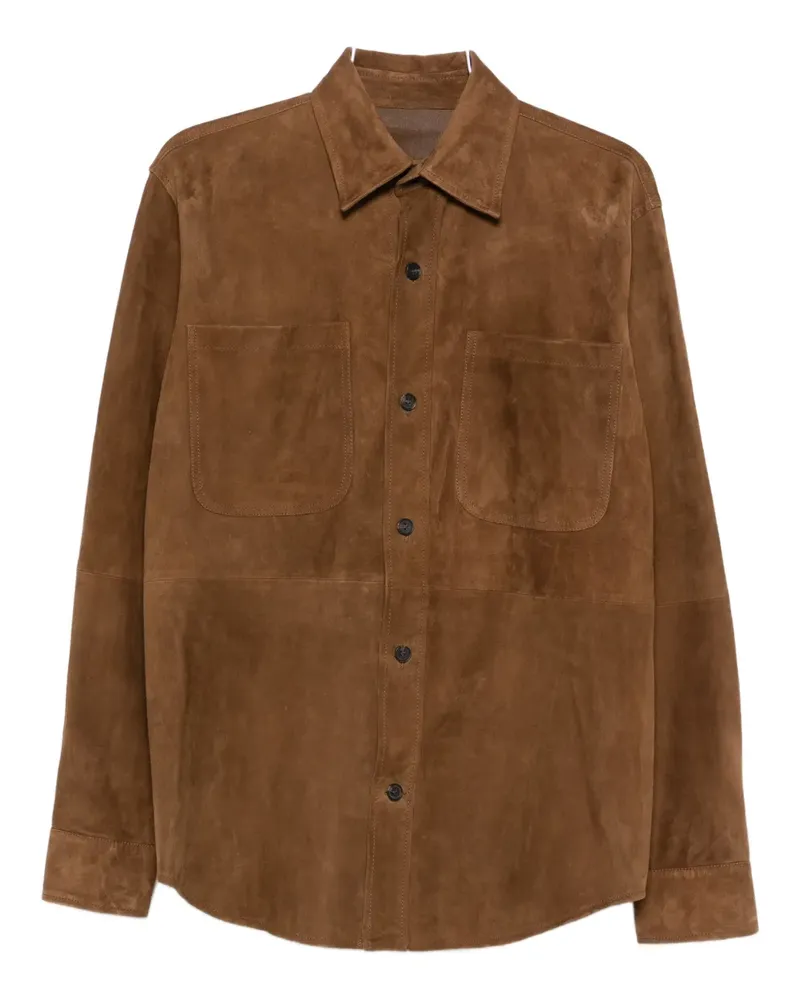 FURSAC Hemdjacke mit Knöpfen - Braun Braun