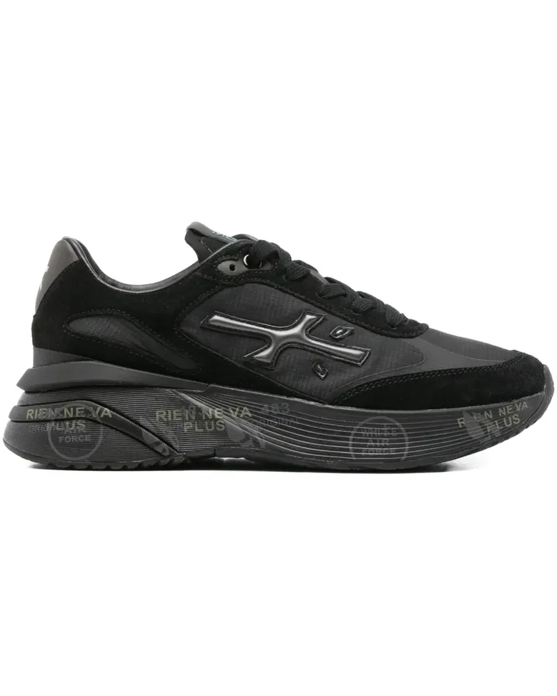 Premiata Moeround Sneakers mit Applikation - Schwarz Schwarz