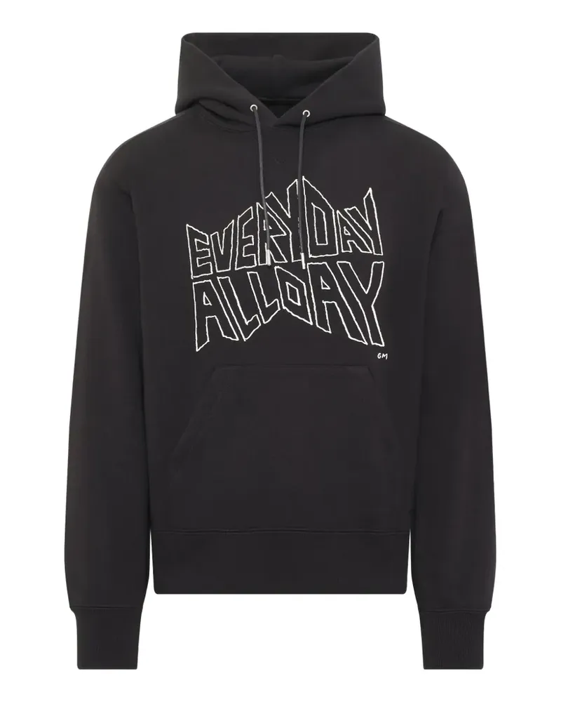Sacai x Geoff McFetridge print hoodie - Schwarz Schwarz