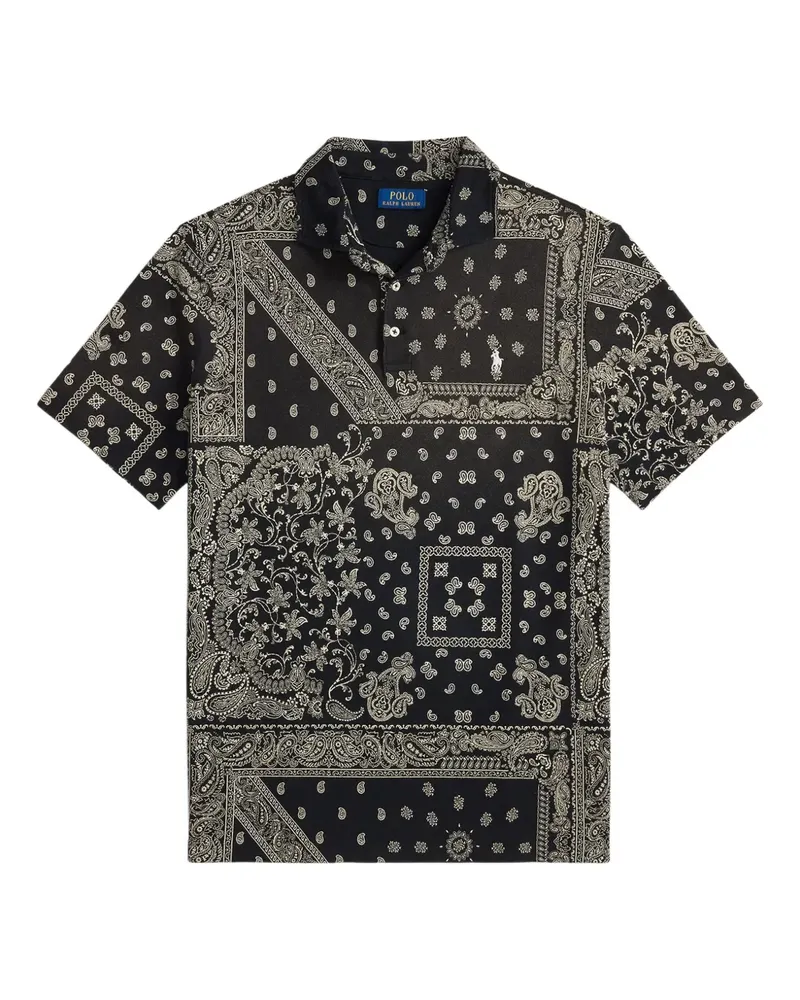 Ralph Lauren Poloshirt mit Paisley-Print - Schwarz Schwarz
