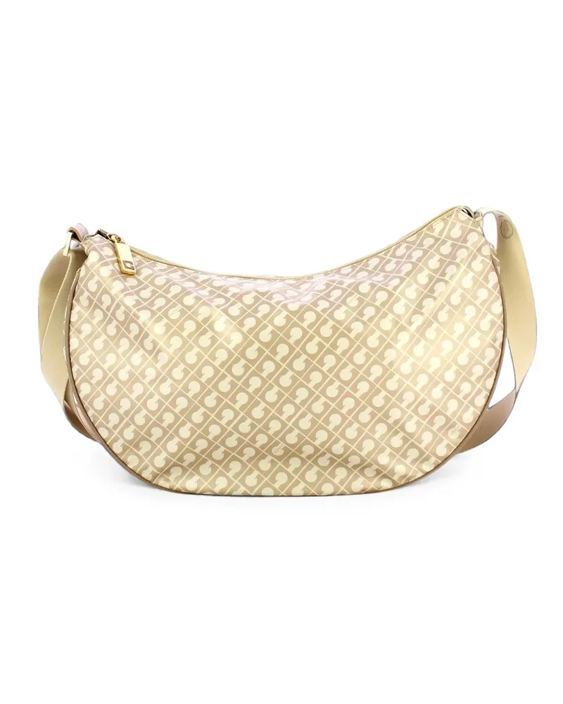 Gherardini Kleine Laila Schultertasche mit Monogramm - Nude Nude