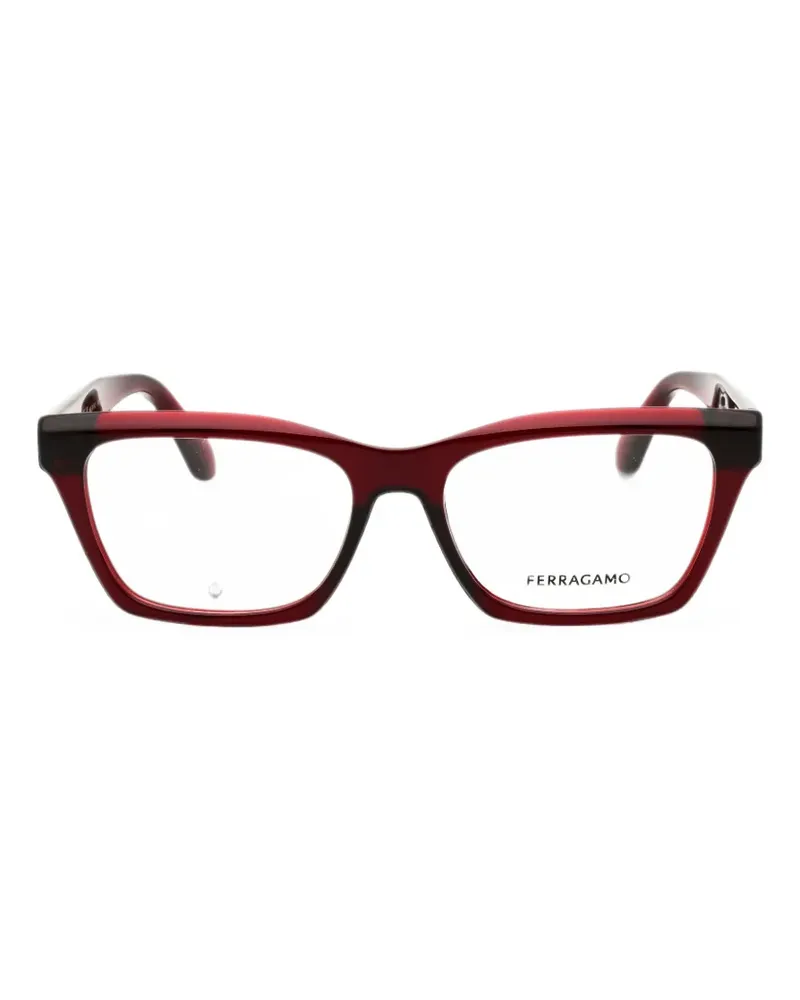 Ferragamo rectangle-frame glasses - Rot Rot