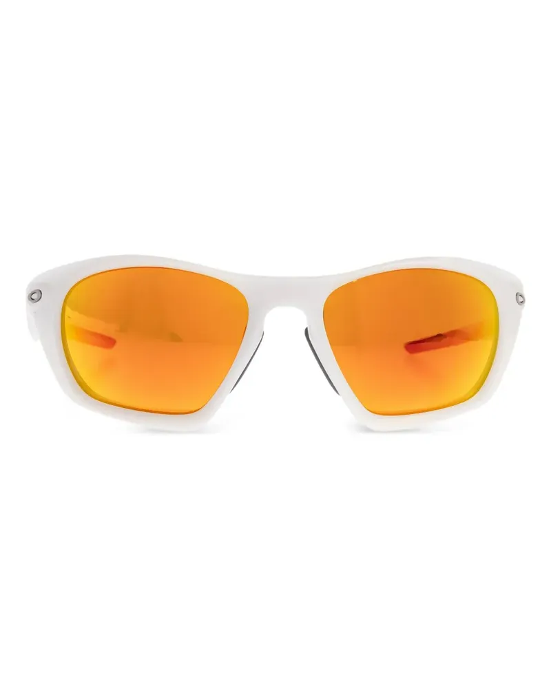 Oakley Geometrische Sonnenbrille - Weiß Weiß