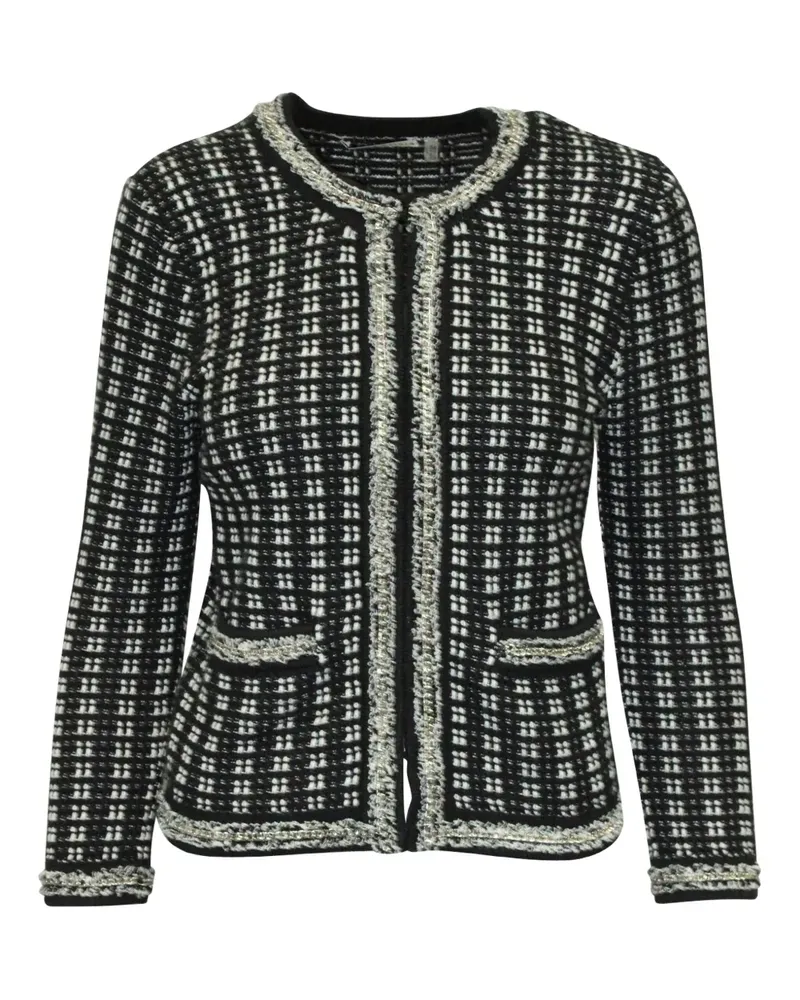 Alice + Olivia tweed embellished jacket - Schwarz Schwarz