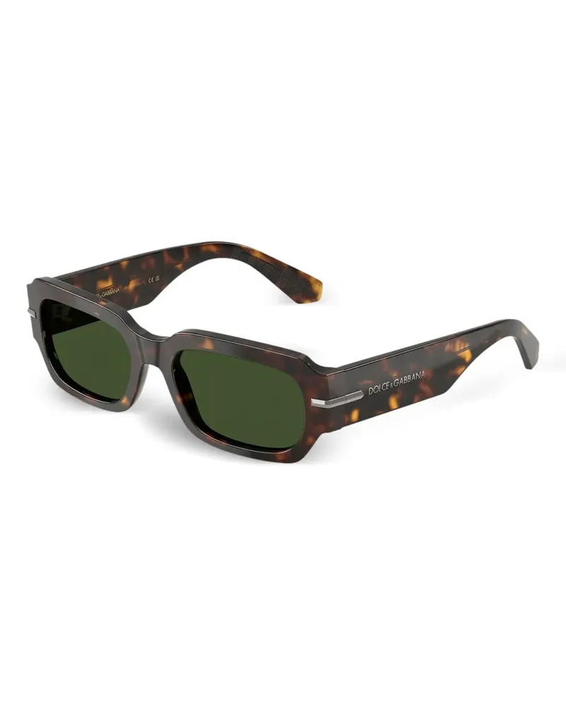 Dolce & Gabbana Sonnenbrille mit eckigem Gestell - Braun Braun