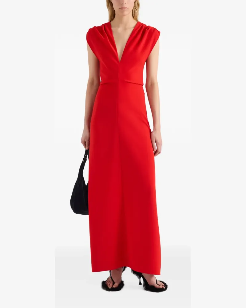 Proenza Schouler Geraldine Kleid aus mattem Doppelkrepp - Rot Rot