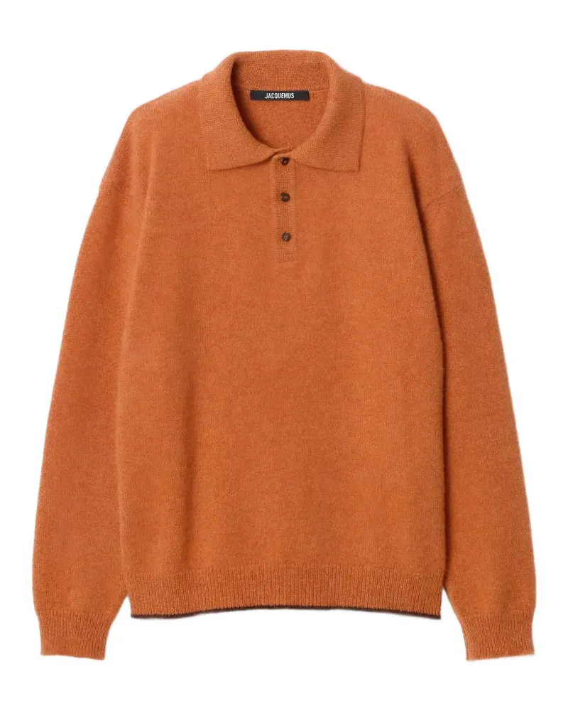 Jacquemus The Cachemire Poloshirt - Orange Orange
