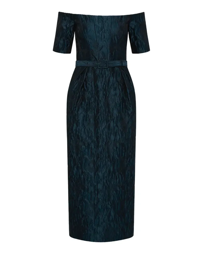 Rebecca Vallance Cascades Midikleid - Blau Blau