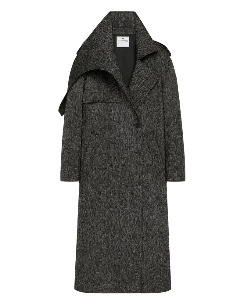 Courrèges Mantel mit asymmetrischem Kragen - Grau Grau