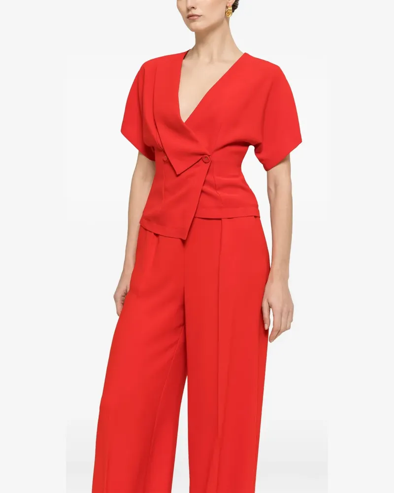 NISSA V-neck buttoned top - Rot Rot