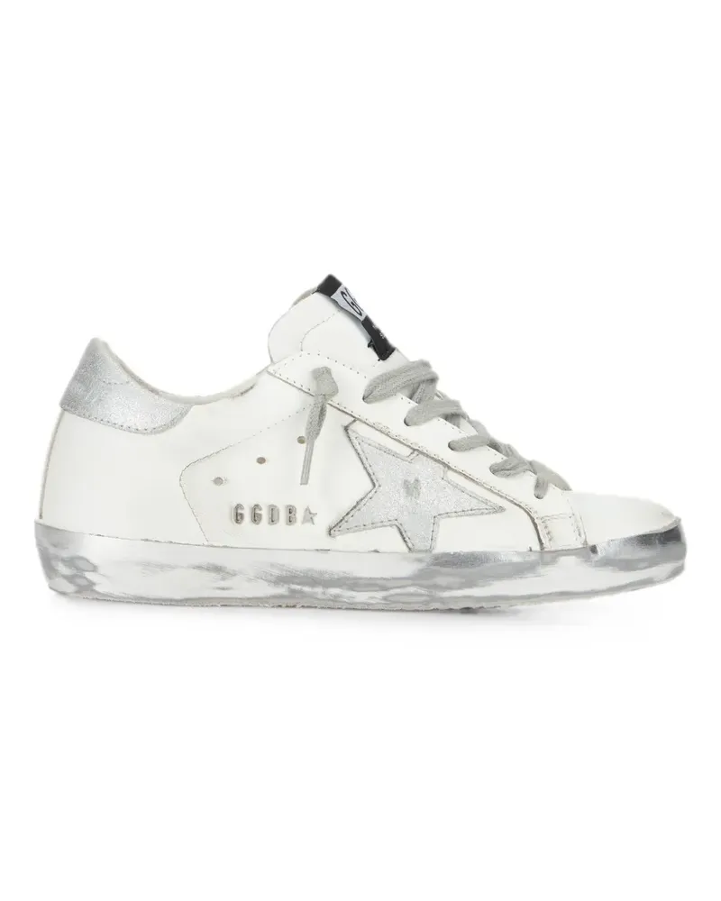 Golden Goose Super-Star Sneakers im Distressed-Look - Weiß Weiß