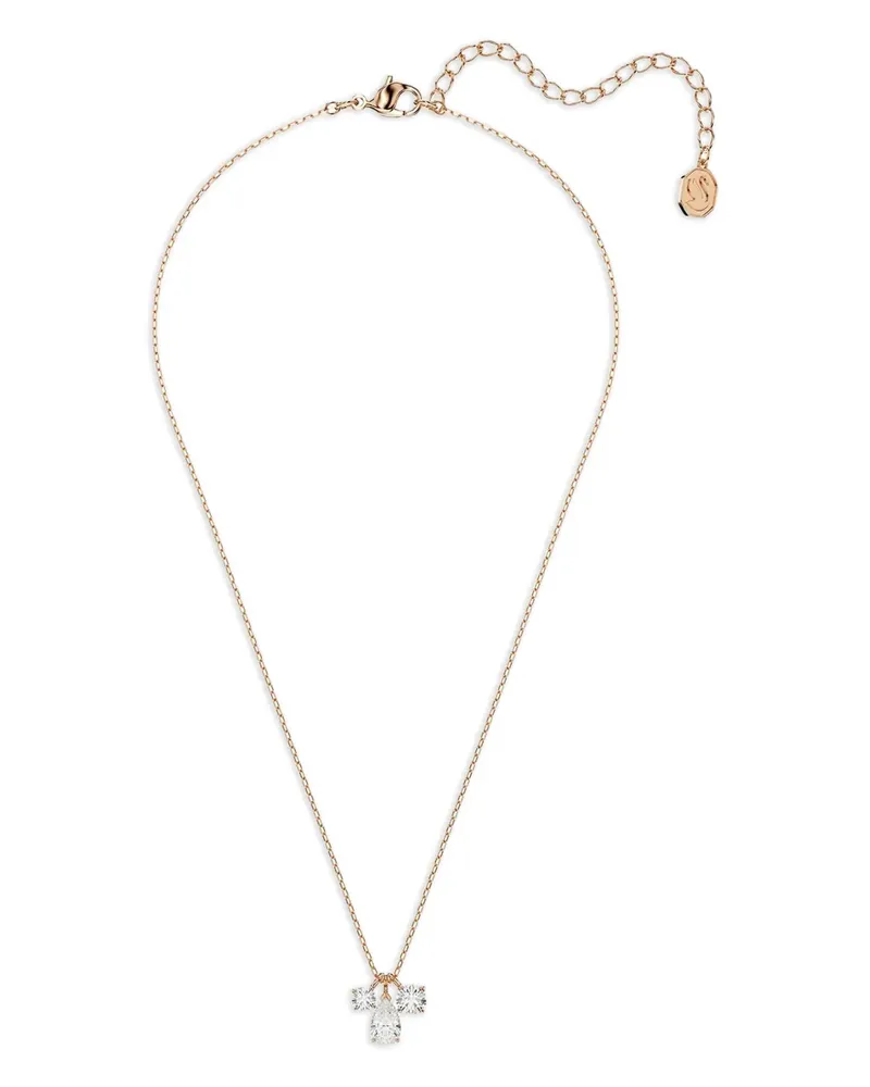 Swarovski Mesmera Rotgoldhalskette mit Tropfen - Weiß Weiß