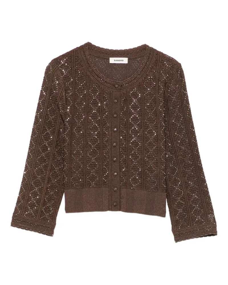Sandro Cardigan mit Muster - Braun Braun