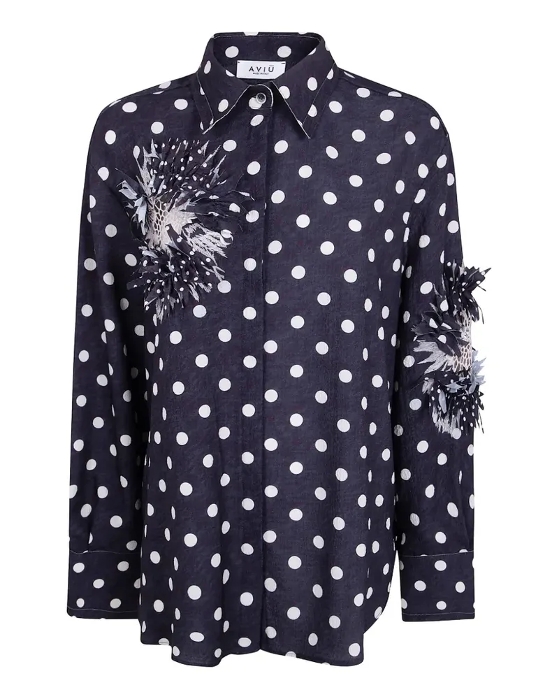 Aviù polka-dot pattern shirt - Schwarz Schwarz