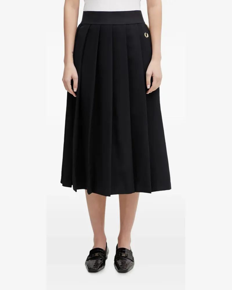 Fred Perry pleated midi skirt - Schwarz Schwarz