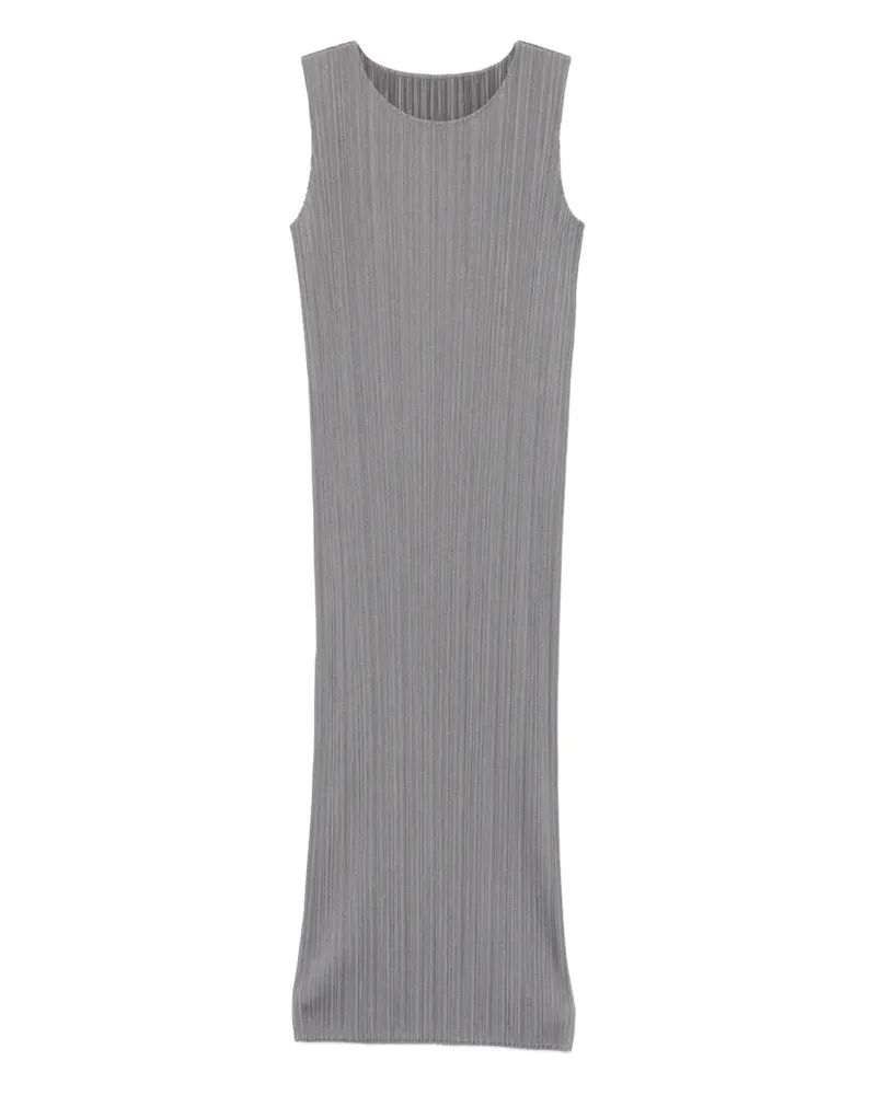 Issey Miyake pleated sleeveless maxi dress - Grau Grau