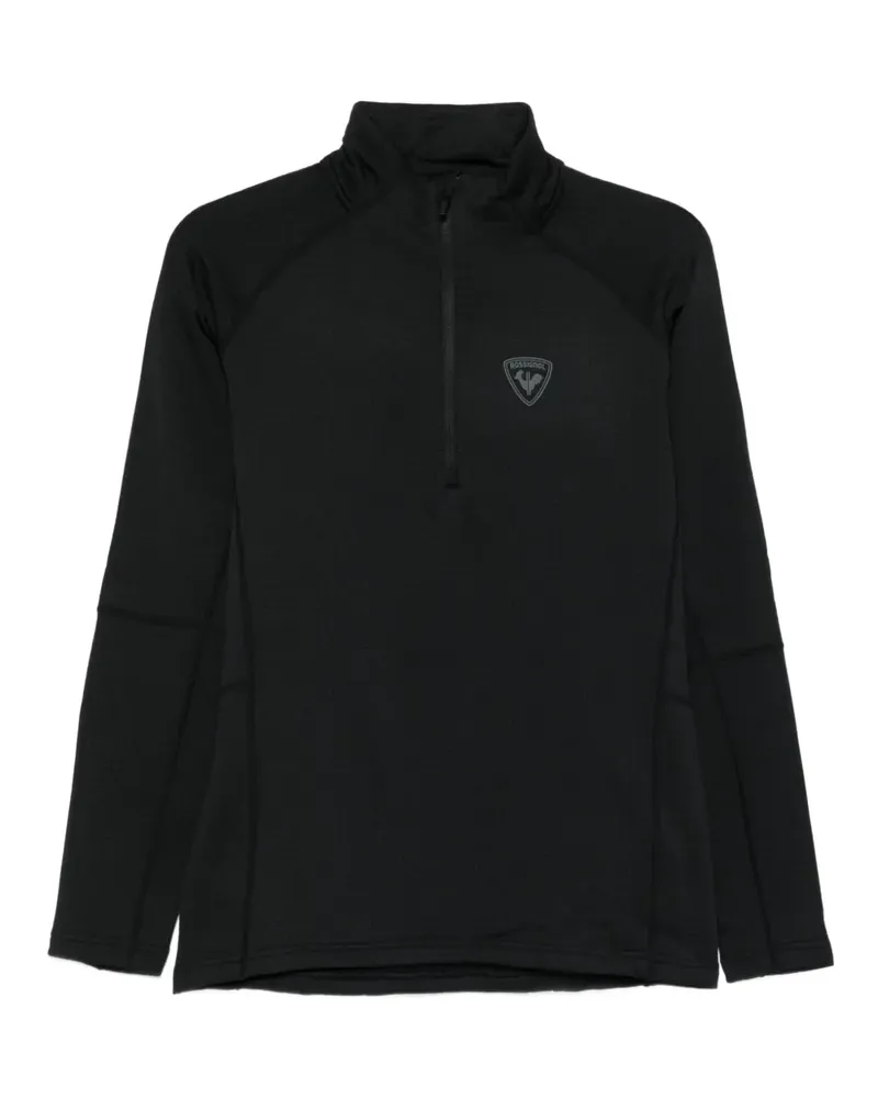 Rossignol Blackside Fleece-Sweatshirt mit kurzem Reißverschluss - Schwarz Schwarz