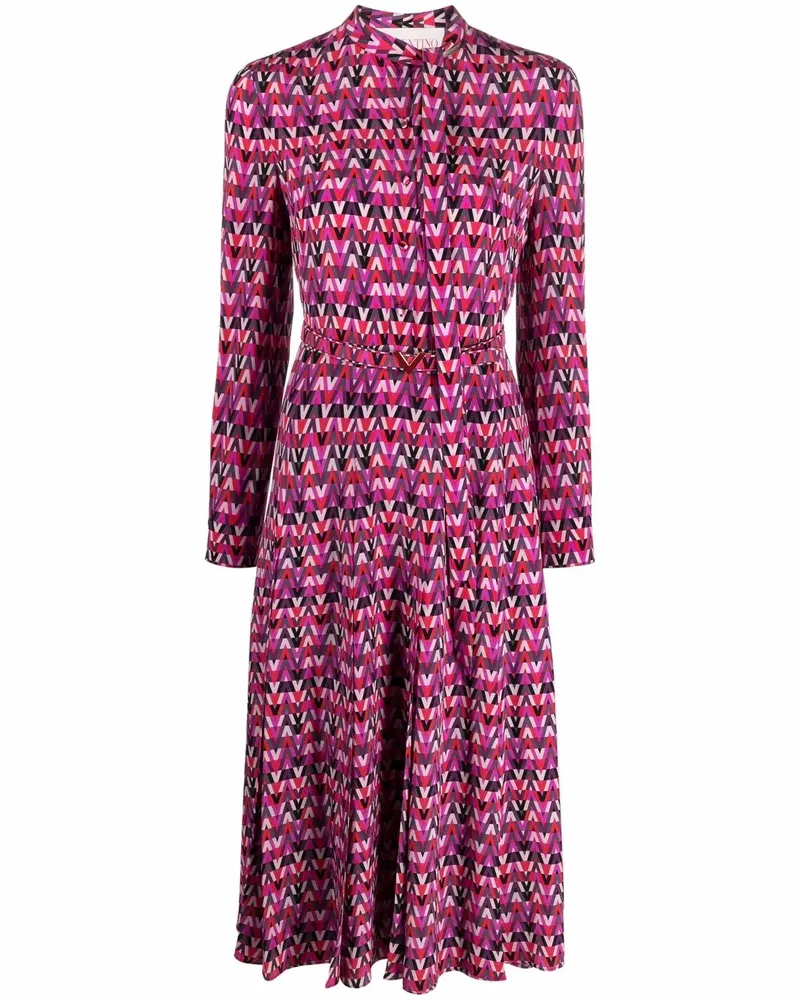 Valentino Garavani Hemdkleid mit Print - Rosa Rosa