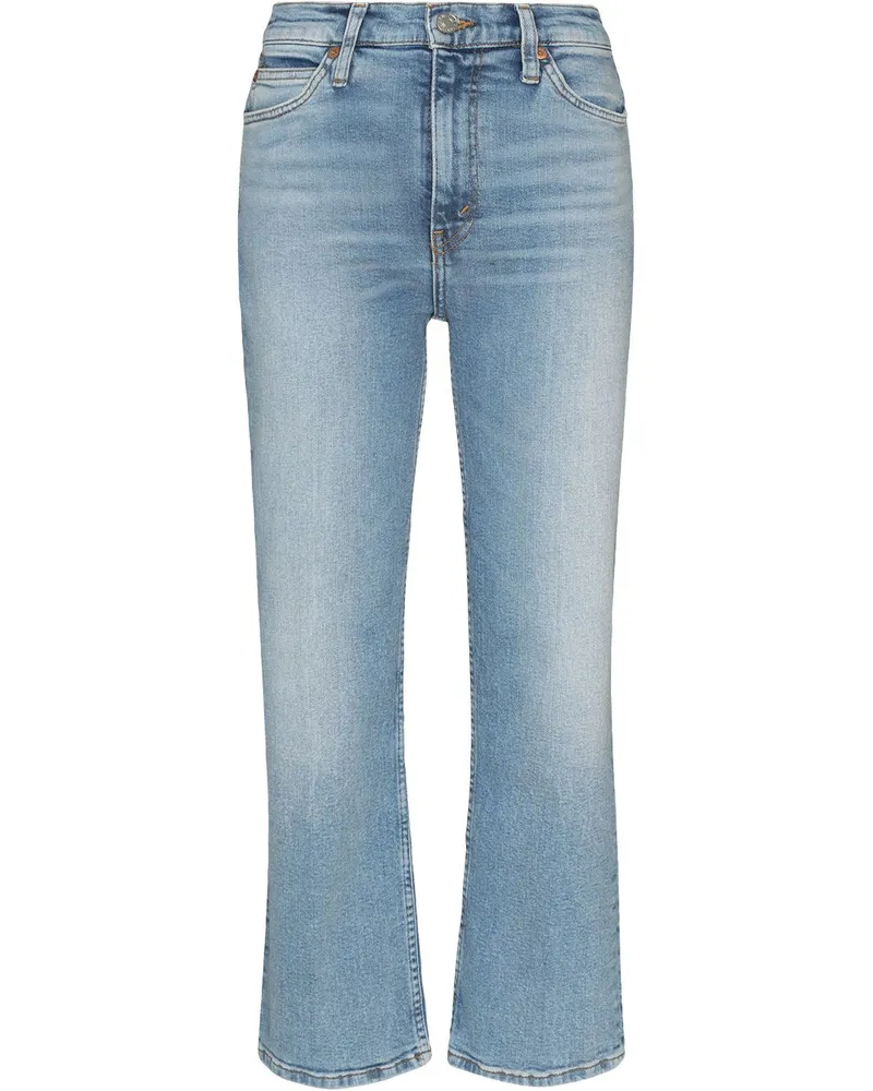 RE/DONE Gerade Cropped-Jeans - Blau Blau