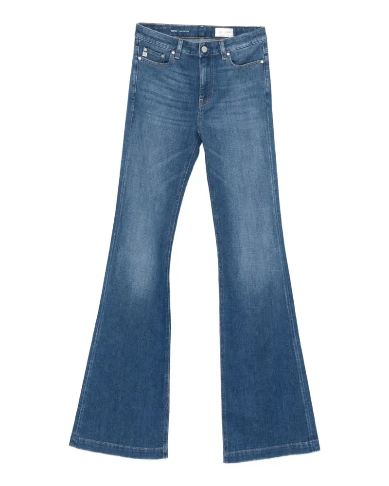 Adriano Goldschmied Tropea Schlagjeans mit hohem Bund - Blau Blau