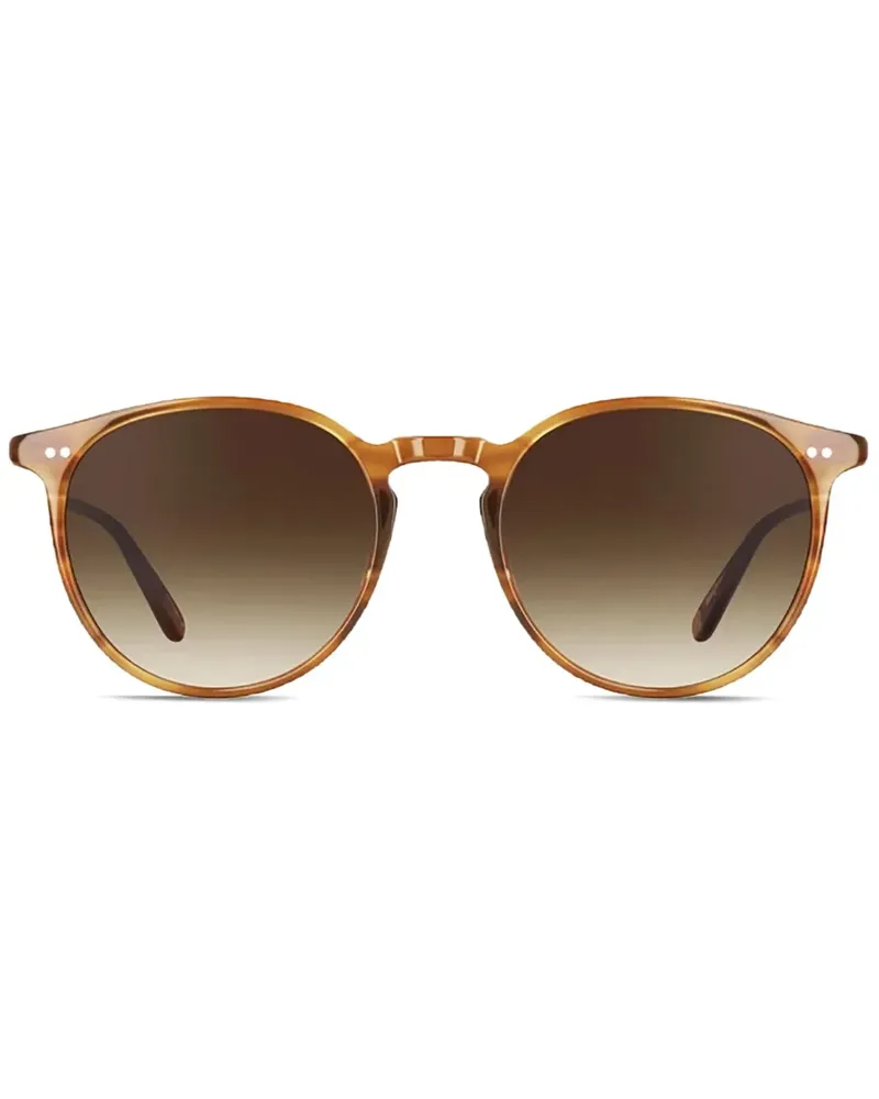 Garrett Leight Morningside Sonnenbrille mit rundem Gestell - Braun Braun
