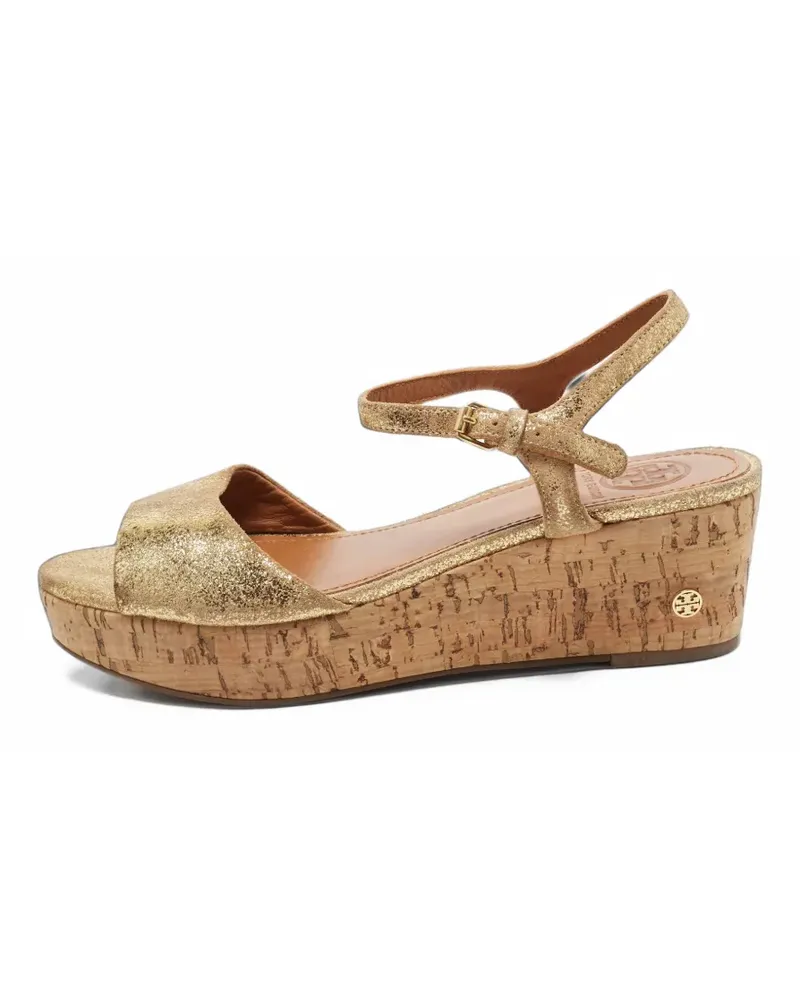 Tory Burch Abena Wedge-Sandalen aus Wildleder - Gold Gold